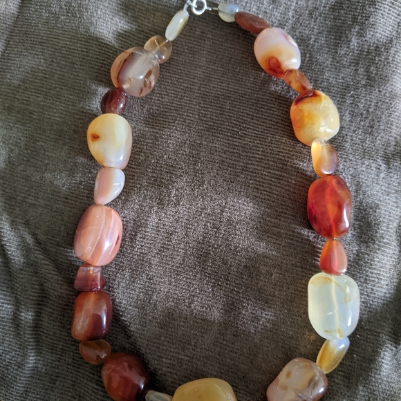 16" orange agate necklace - Picture 1 of 3